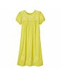 Vorschaubild Kurzärmeliges Kleid mit Blumenstickerei, Limone