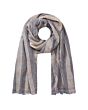 Preview Image Woolen scarf, grey-beige, stripes, hand-woven