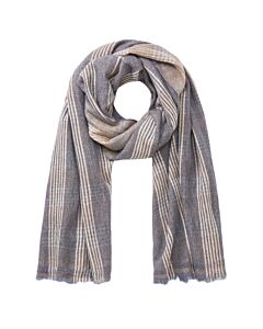 grau-beige gestreifter Schal