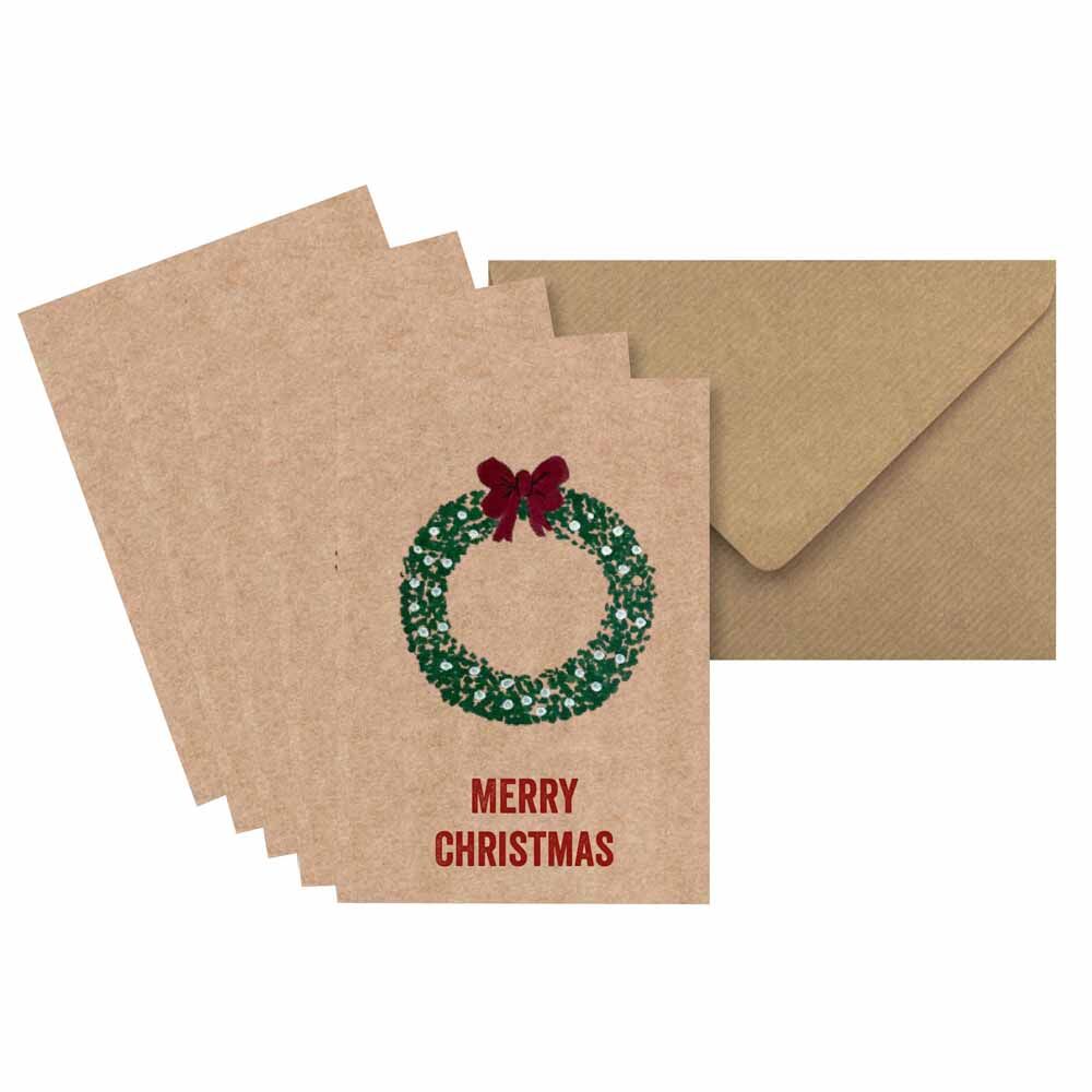 5er Set Plan christmas card door ring