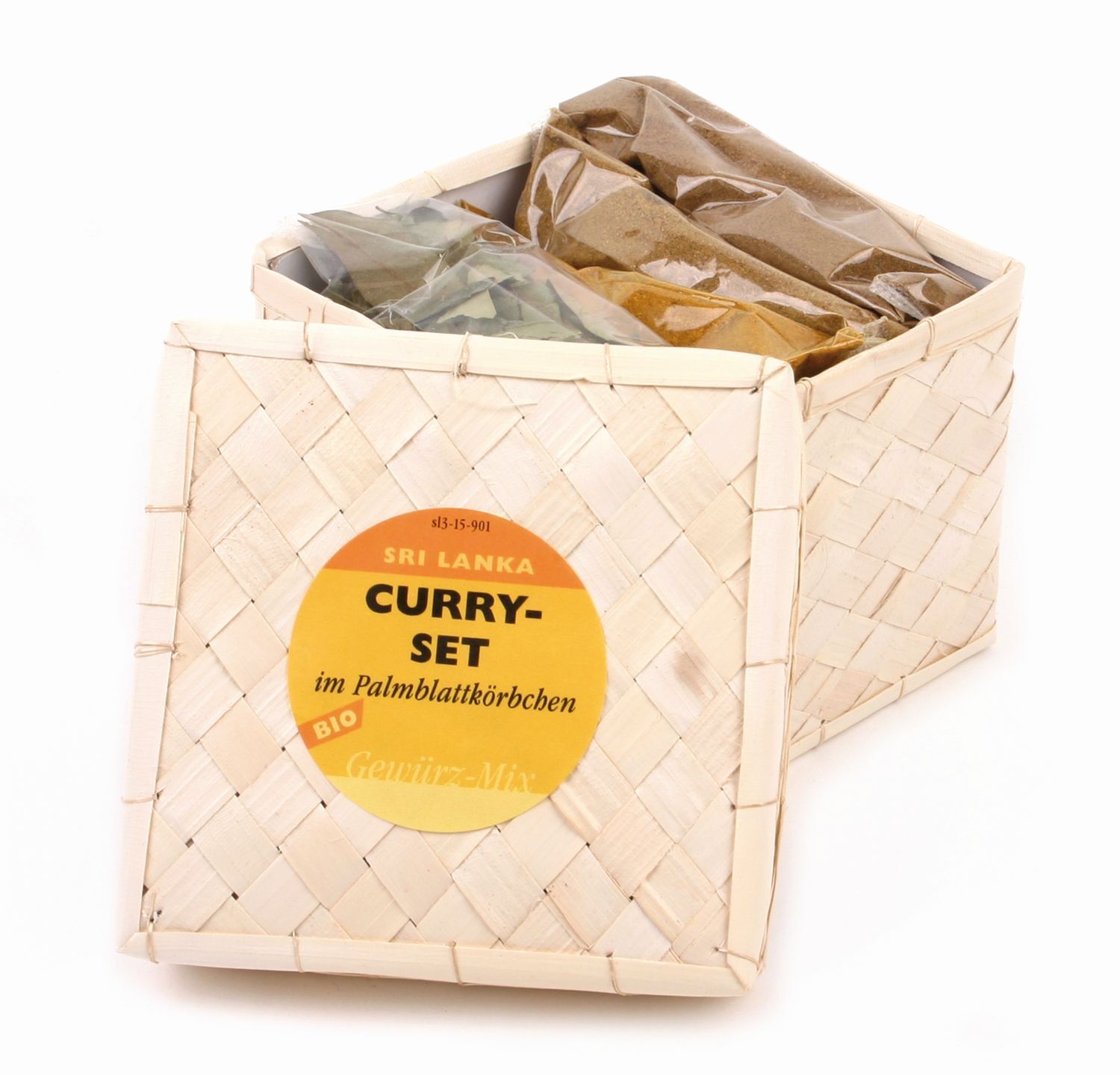 BIO Curry-Set in Palmblattbox