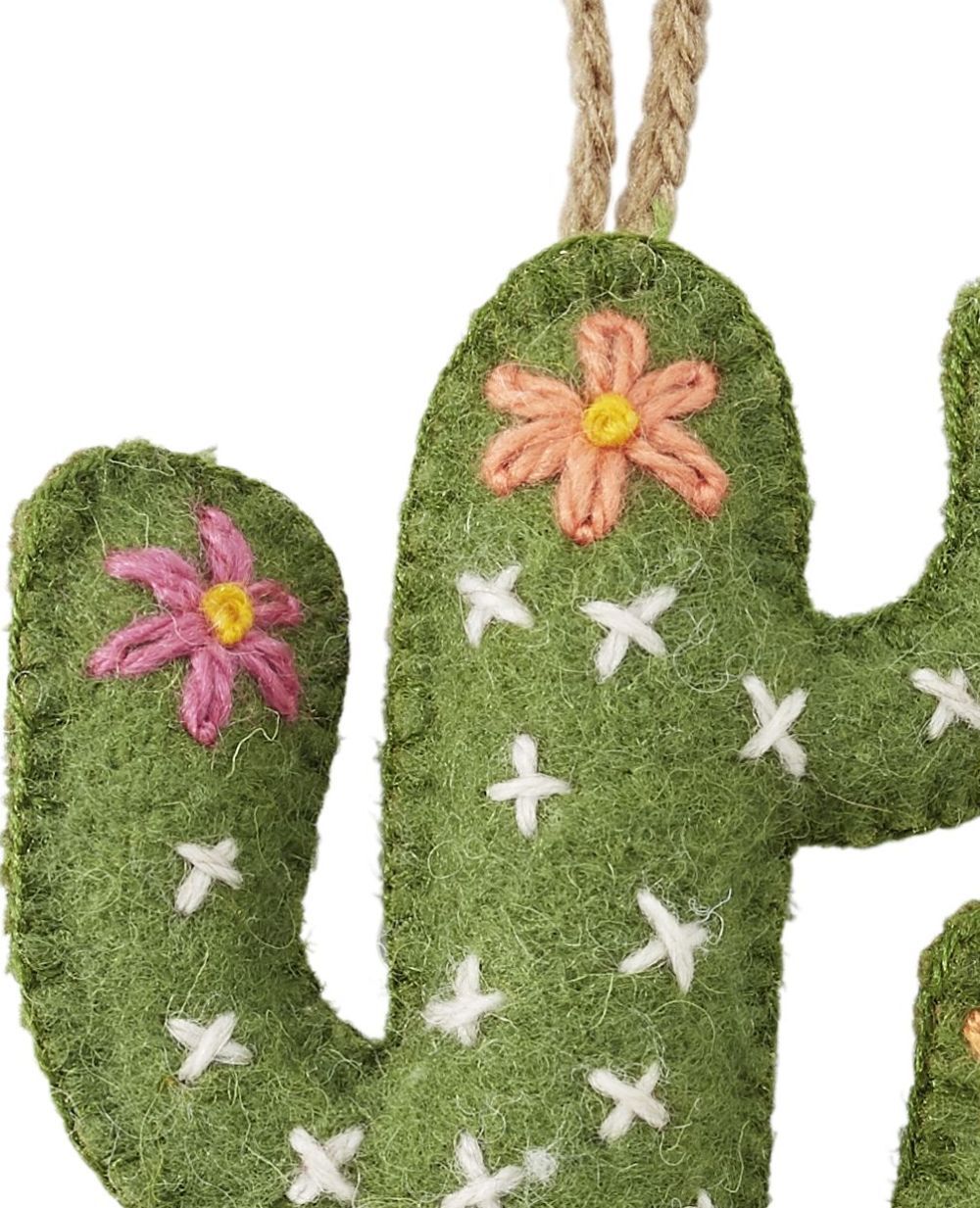 Deko-Anhänger Kaktus, reine Wolle, Handarbeit