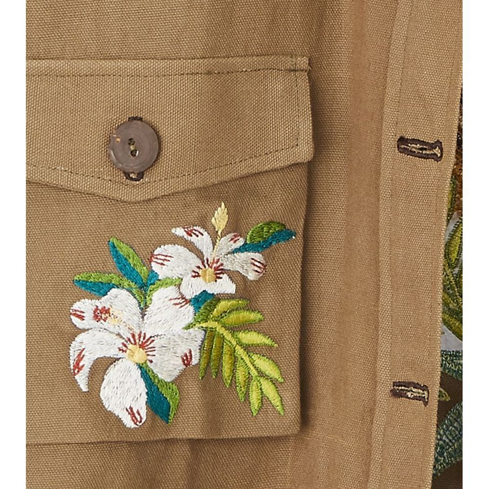Jacke mit Tigerkopfstickerrei
