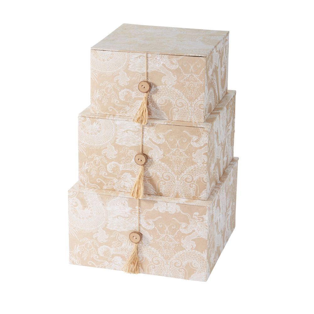 Aufbewahrungsboxen mit Klappdeckel 3er Set