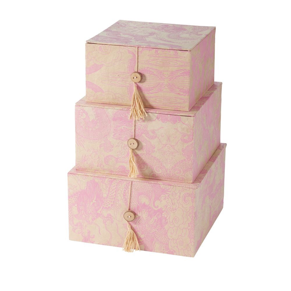 Aufbewahrungsboxen mit Klappdeckel 3er Set