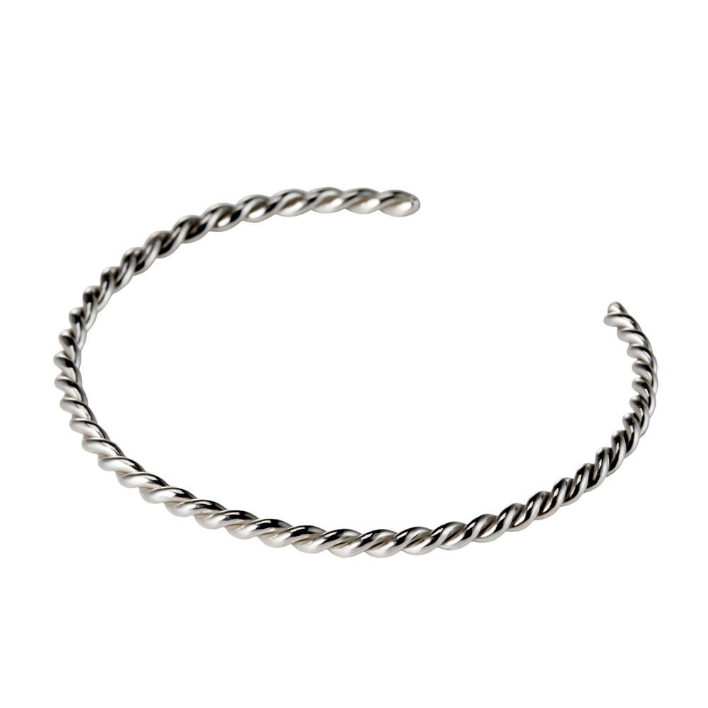 Armspange, gezwirbelt, recyceltes 925er-Silber