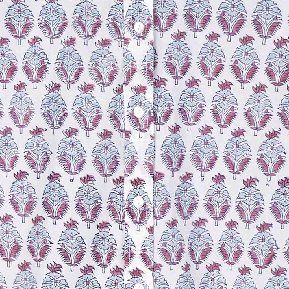 Hemdblusenkleid mit Blumenprint, reine Baumwolle