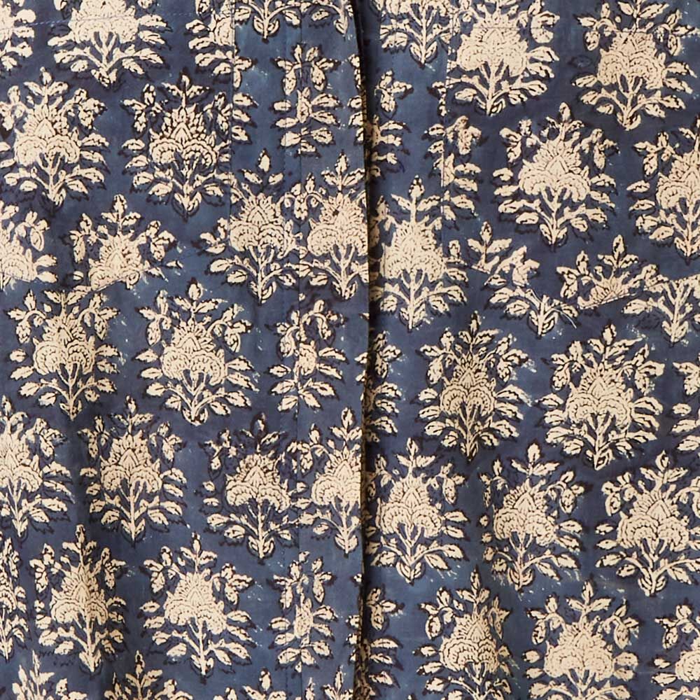 Bluse mit Print, reine Baumwolle, indigo gefärbt