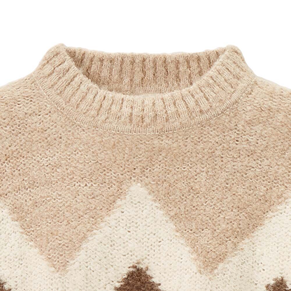 Alpaka Pullover, handgestrickt, naturfarben