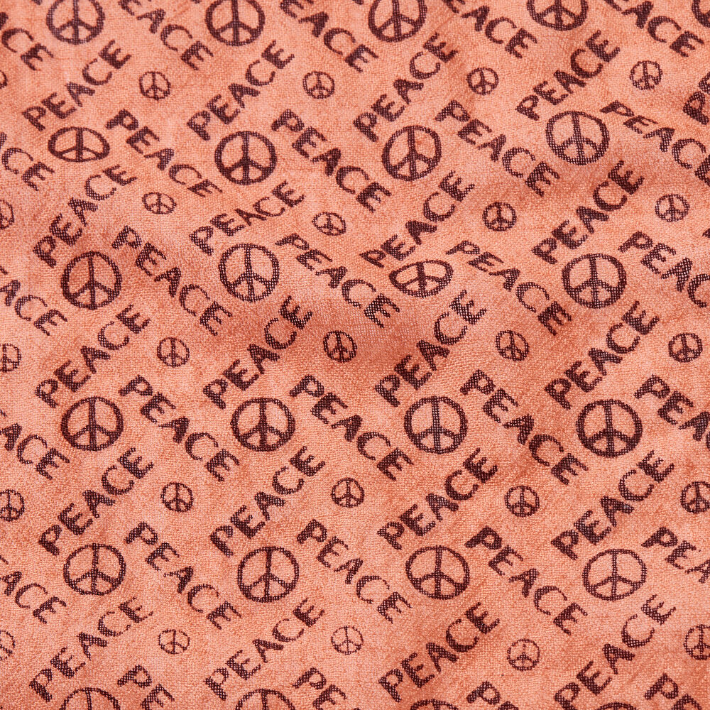 Leichter Wollschal mit Peaceprint
