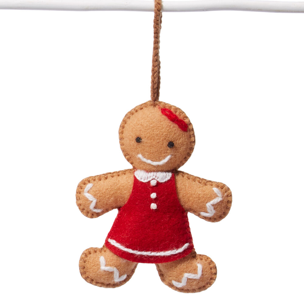 Deko_Anhänger Lebkuchenfrau, Weihnachten, Handarbeit