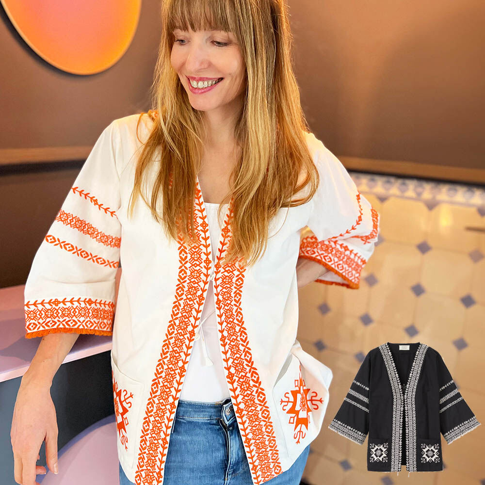 Blusenjacke bestickt