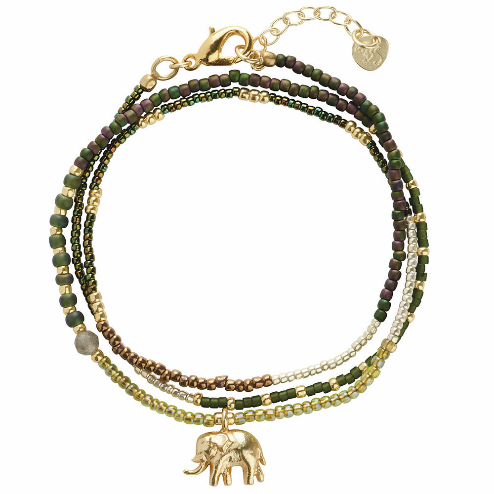 Kette mit Elefantenanhänger und Labradorite-3