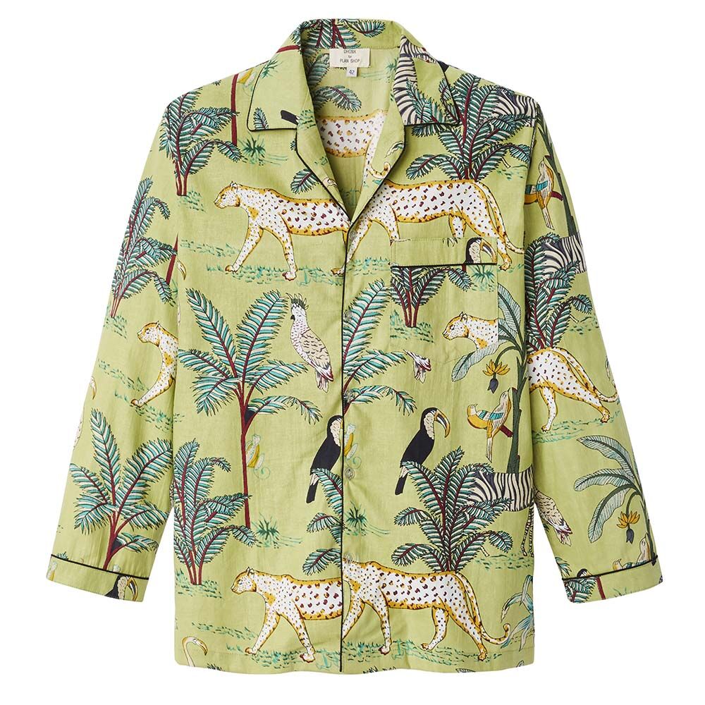 Pyjama, reine Baumwolle, von Hand bedruckt