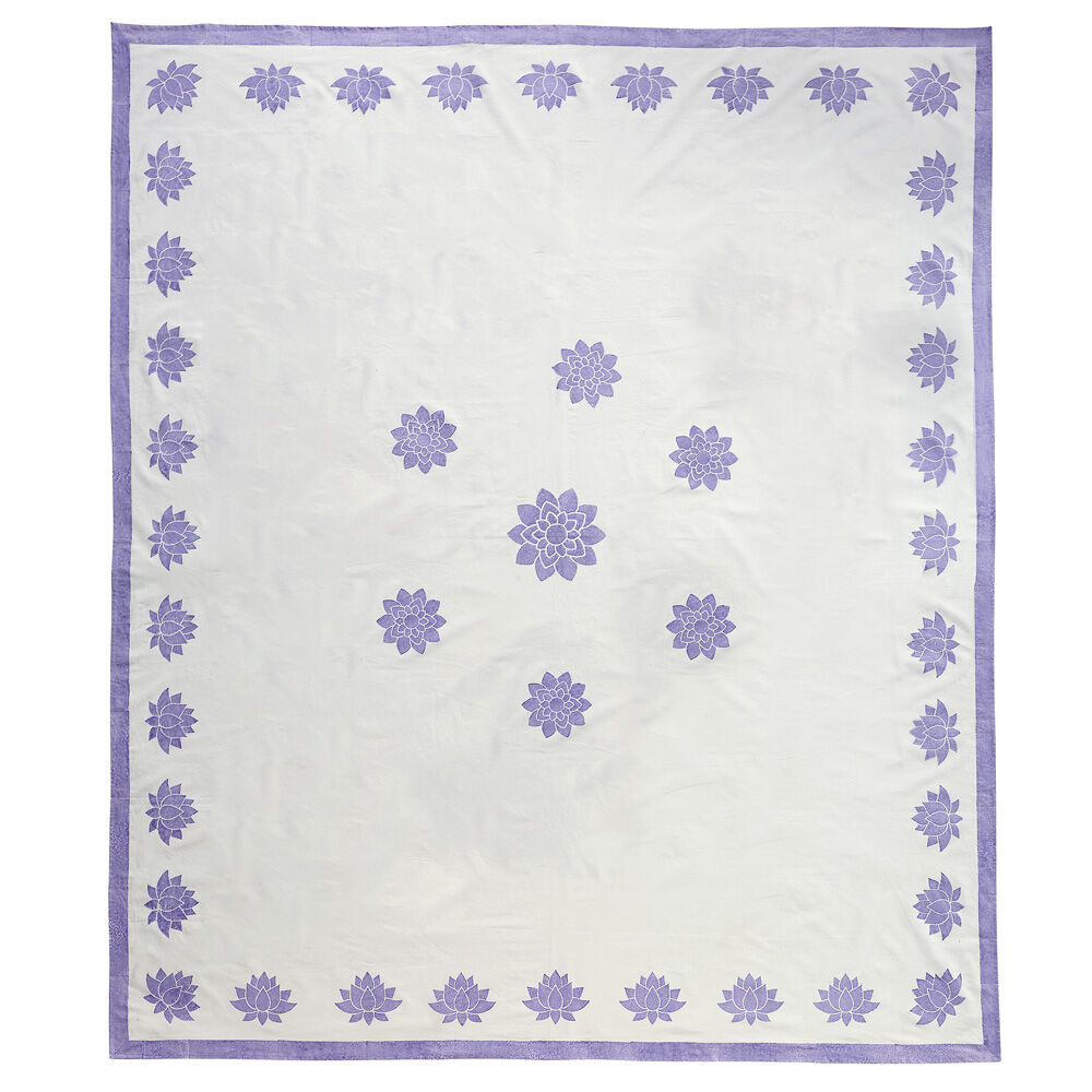 Tuch mit Lotusblumen-Print, flieder