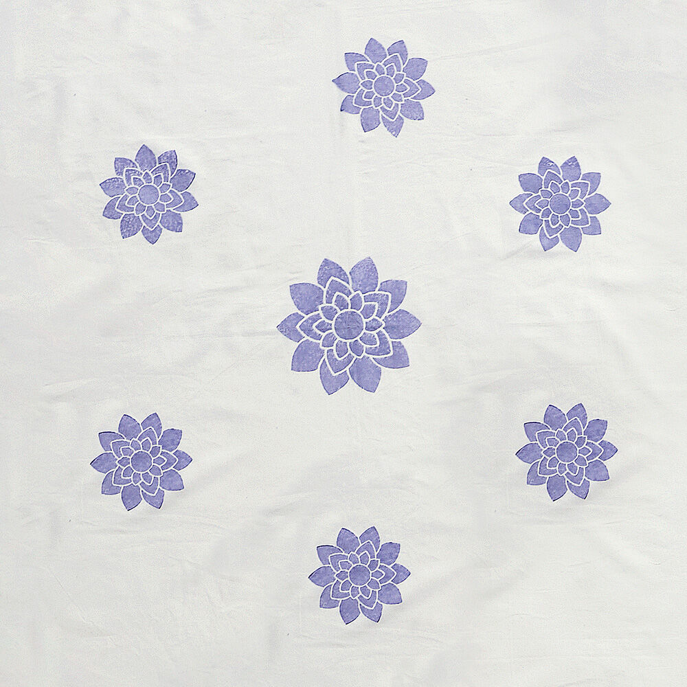 Tuch mit Lotusblumen-Print, flieder