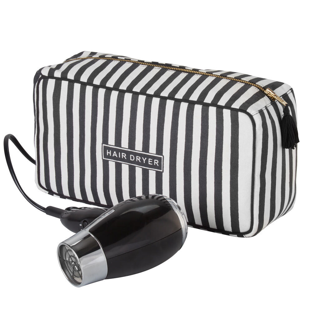 Kulturtasche für Föhn Schwarz/weiß-0