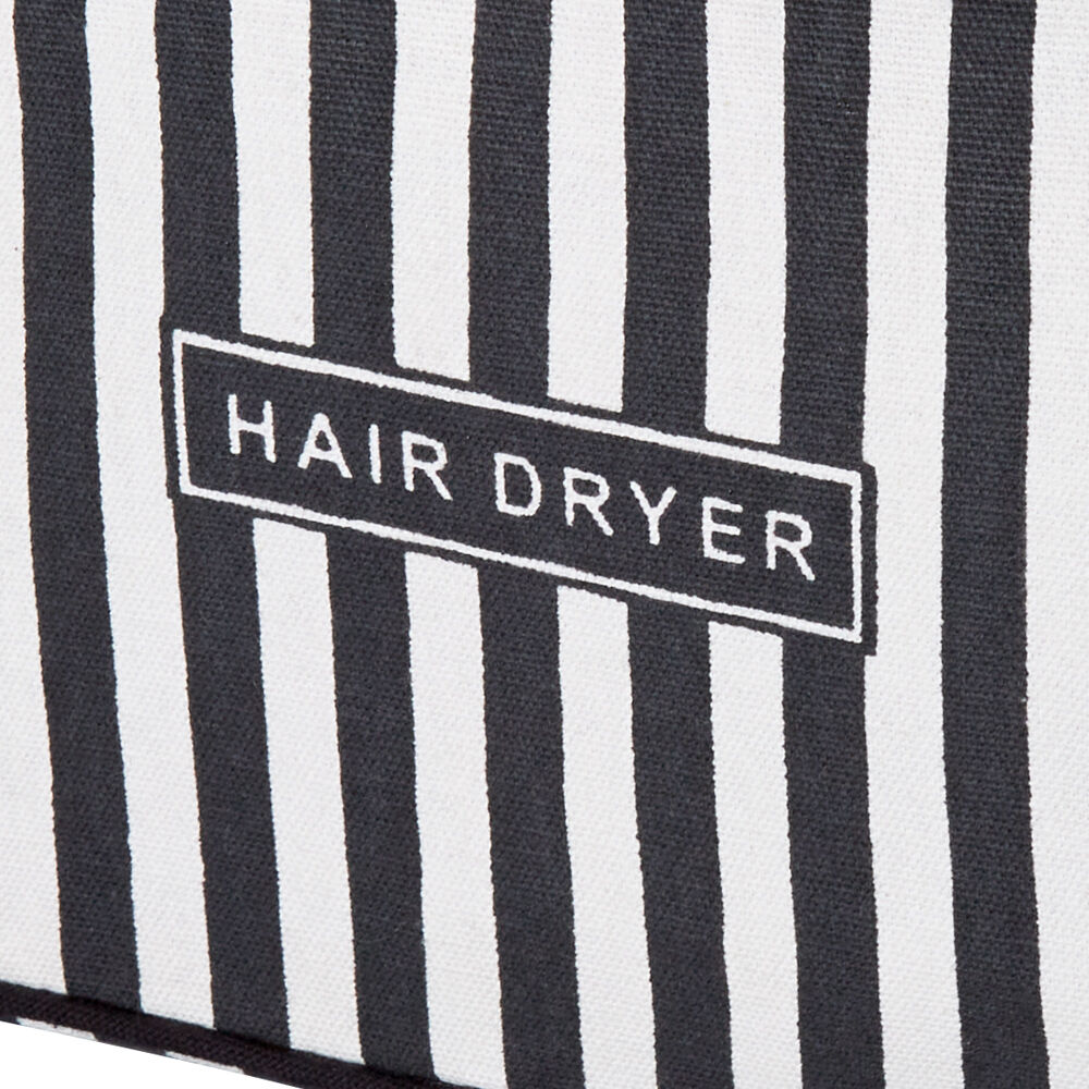 Kulturtasche für Föhn Schwarz/weiß-3