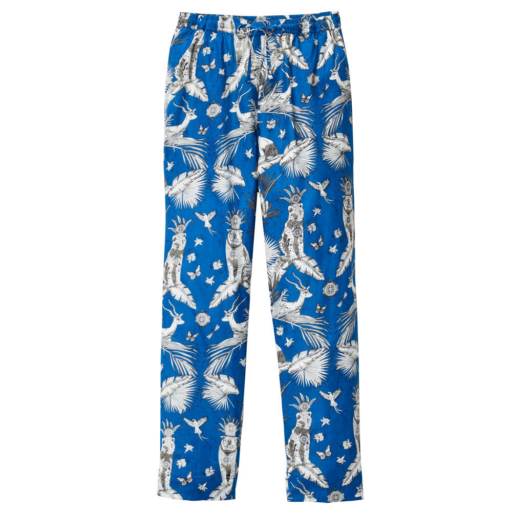 Pyjama, reine Baumwolle, von Hand bedruckt