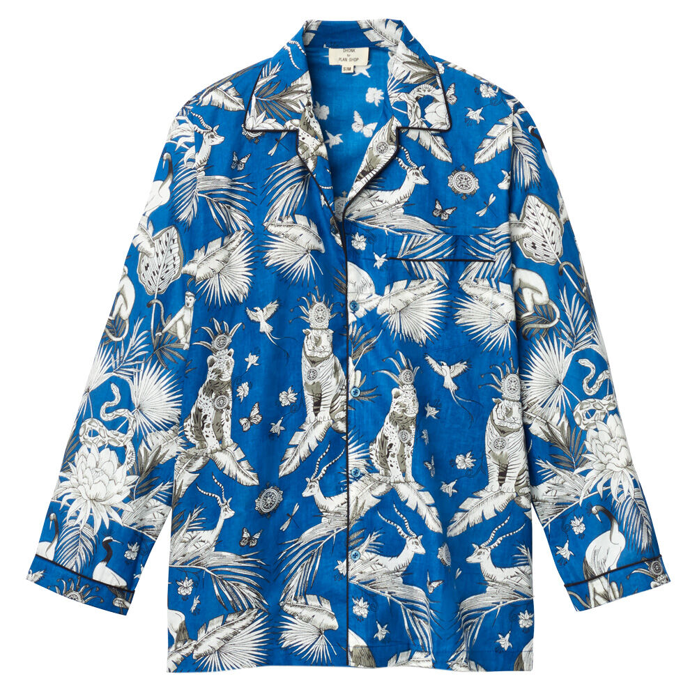 Pyjama, reine Baumwolle, von Hand bedruckt