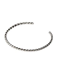 silberne, gezwirbelte Armspange