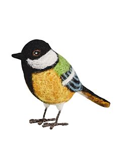 gefilzte stehende Meise Dekofigur