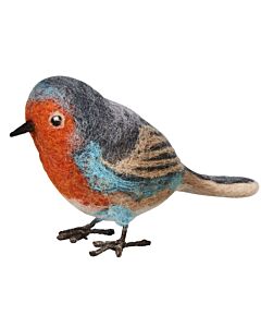 stehende Rotkehlchen Filz-Dekofigur