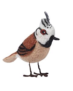 gefilzte, stehende Haubenmeise