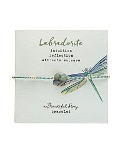 Armband auf Grußkarte mit Libellenmotiv