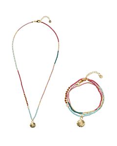 Kette lang und als Armband gewickelt nebeneinander.