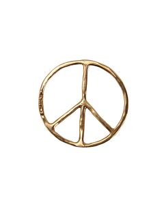 Ein Anhänger mit Peace Zeichen, Messing.