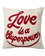 Vorschaubild Kissenhülle mit Stickerei Love is a Superpower