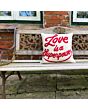 Vorschaubild Kissenhülle mit Stickerei Love is a Superpower
