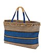 Vorschaubild Jutetasche, handgewebt, blaugestreift